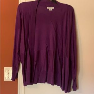 Purple cardigan